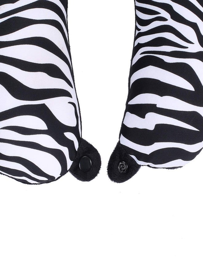 Metron- Zebra Print Dual Comfort Micro Beads U Shaped Travel Pillow Airplane Car Bus Comfort Head Support Neck & Cervical Pillow - Image 3